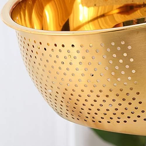 Meisha 3-In-1 Rice Washing Bowl with Side Drainers - Gold