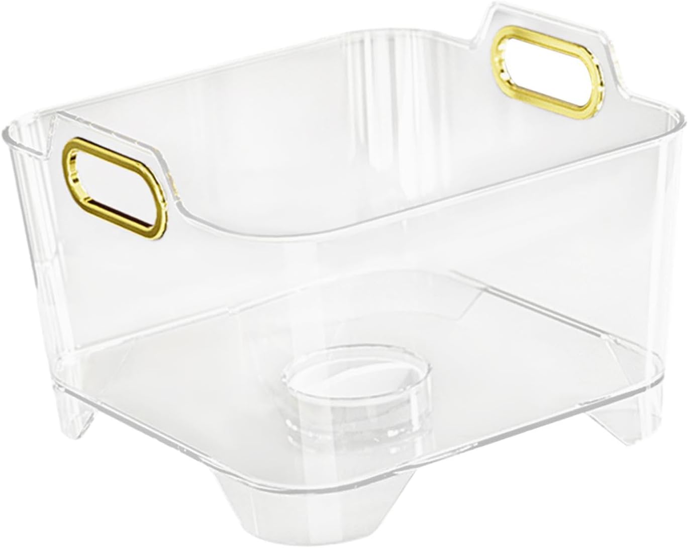 Clear Fruit Vegetable Washing Basket with Handle and Drainage