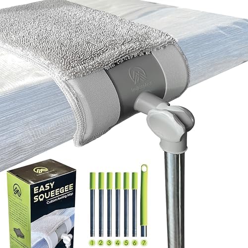 Easy Squeegee Professional RV Awnings Mop with Rotating Head and Extendable Pole