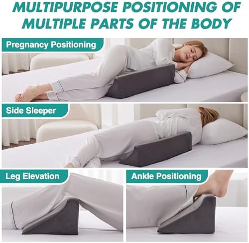 Multi-Use Wedge Pillow for Side Sleepers and Pregnant Women
