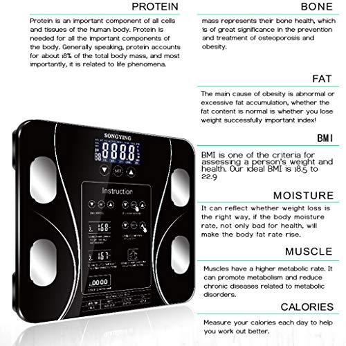 Gooddyiyukey 2024 Accurate Digital Bathroom Scale with BMI and Fat Analysis