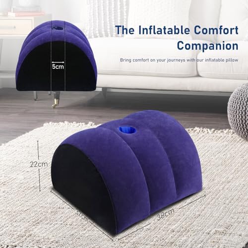 Prosixtoy Inflatable Wedge Pillow - Lightweight Leg Support for Sleep Travel