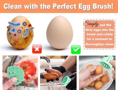 Silicone Egg Washer with Suction Cup 58cm Blue