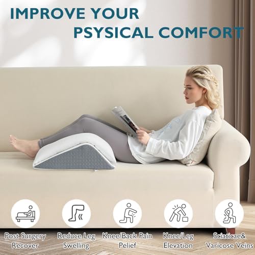 Shinnwa Dual-Layer Knee Wedge Pillow for Back Pain Relief