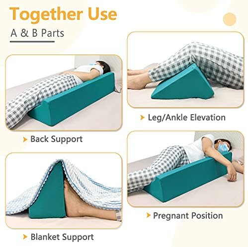 NEAUDE Bed Sore Prevention Wedge Pillow with Detachable Design