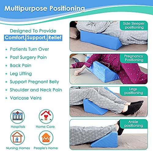 NEPPT Bed Wedge Pillow Set for Back Support and Post Surgery