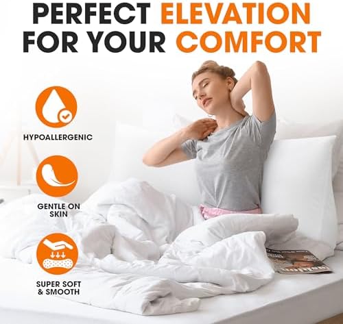 Cheer Collection Wedge Pillow for Reading and Sleep 1
