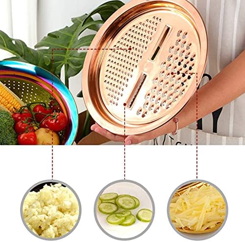 WLALLSS 11 Inch 3 in 1 Colander with Shredder and Slicer