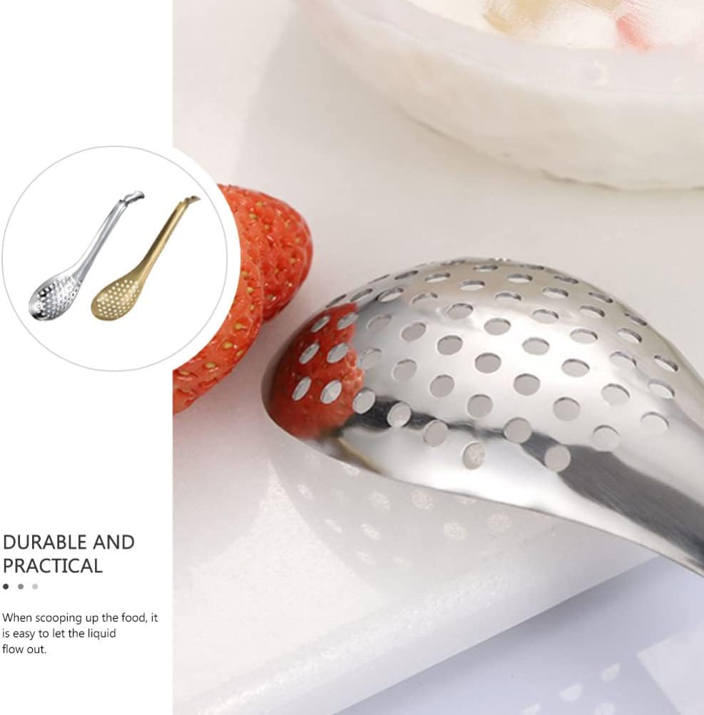 Hemoton 2pcs Food Strainer Colander Spoon