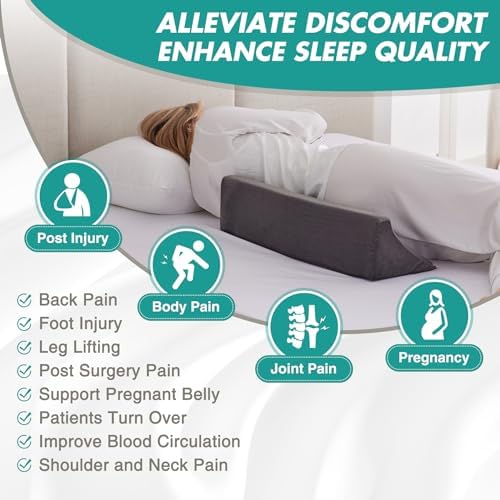 Multi-Use Wedge Pillow for Side Sleepers and Pregnant Women