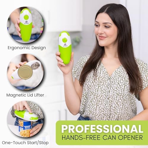 SUPRAQ Electric Can Opener with Smooth Edge Green 1