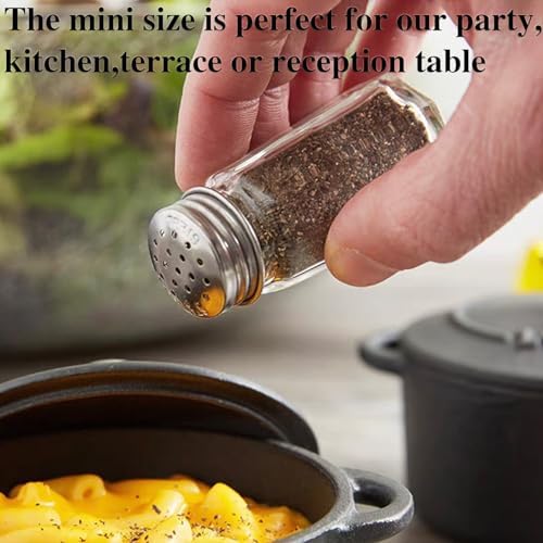 10pcs Small Glass Salt Pepper Shakers Set