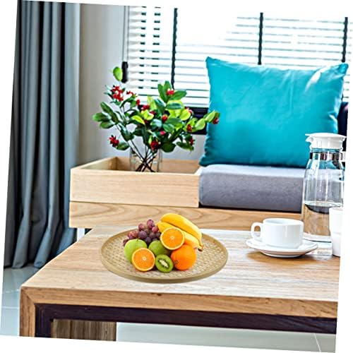 3pcs Natural Bamboo Colander Baskets with Cross Lid