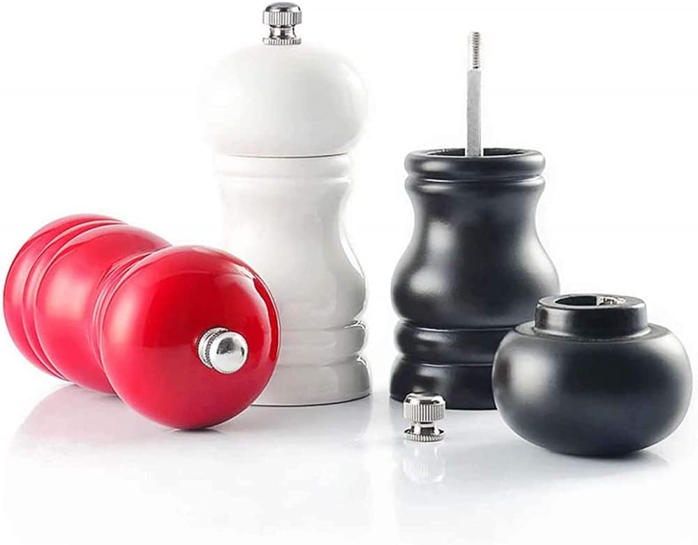 ZXBAODAN Wood Pepper and Salt Mill Set of 2 - Adjustable Coarseness