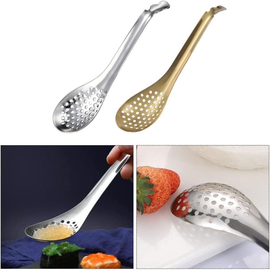 Hemoton 2pcs Food Strainer Colander Spoon
