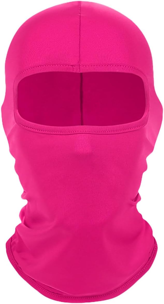 Kewucn Balaclava Ski Mask UV Protection for Men Women Rose Red