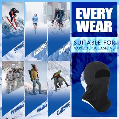 KOOLSOLY 3 Piece Balaclava Ski Mask for Men Women UV Protection Windproof