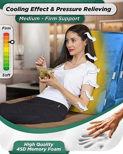 Lunix 4pcs Orthopedic Wedge Pillow Set with Hot Cold Pack
