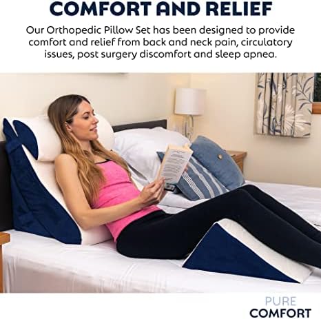 6 Piece Bed Wedge Pillow Set for Post Surgery Support