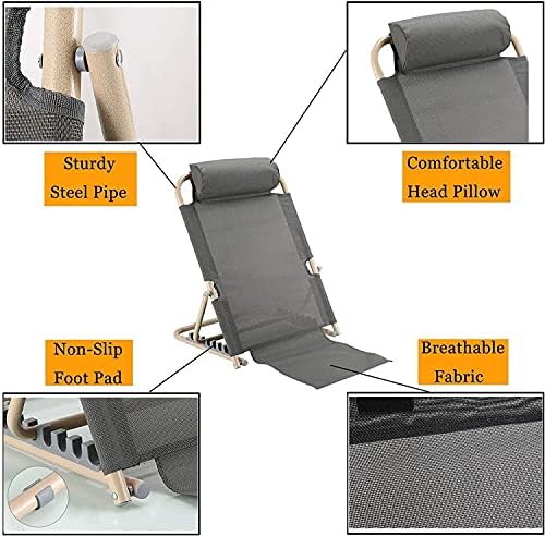 SXKULL Bed Backrest Support with Head Pillow and Lumbar Cushion Blue