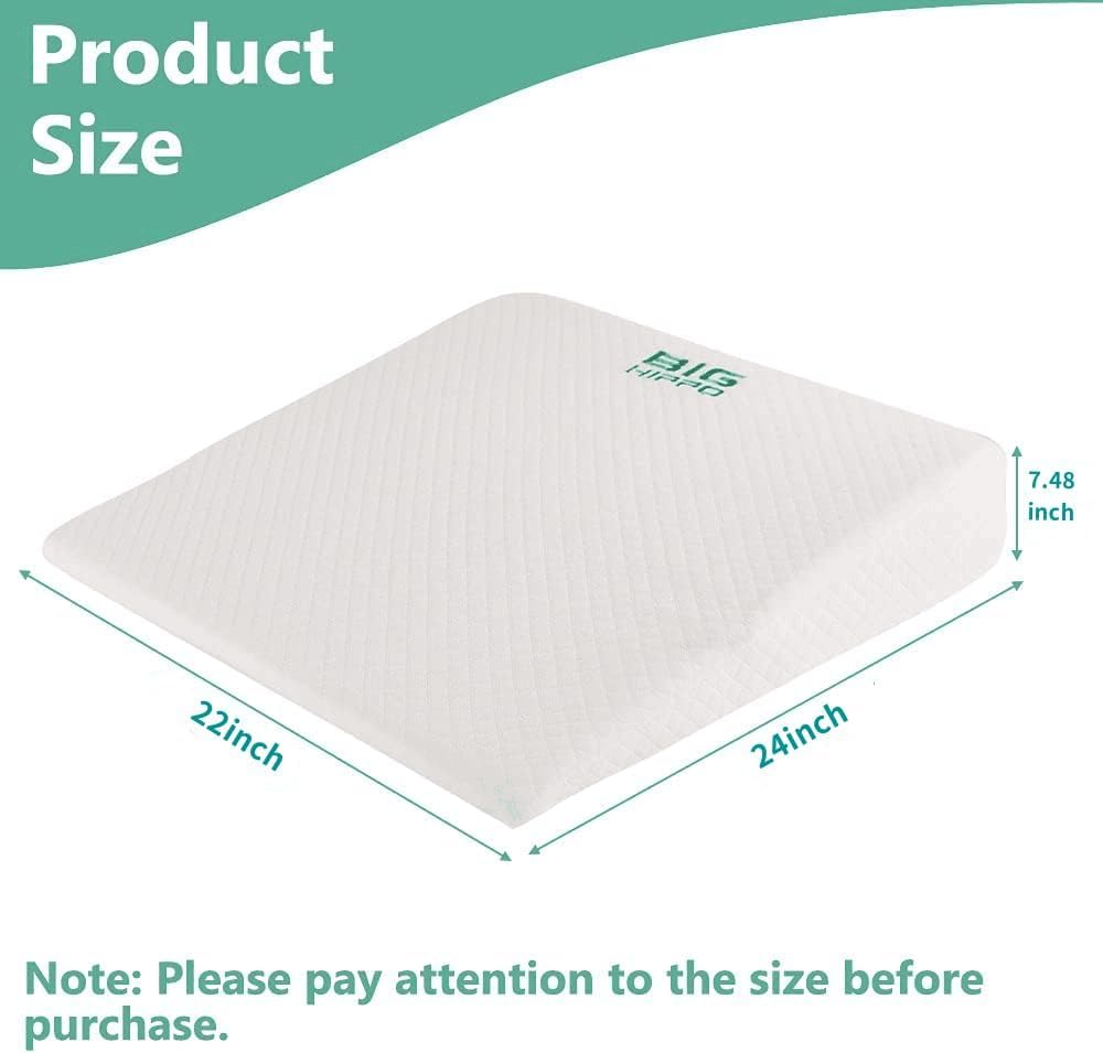 Big Hippo 75 Wedge Pillow for Sleep and Acid Reflux
