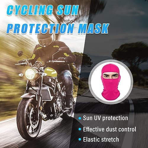 Kewucn Balaclava Ski Mask UV Protection for Men Women Rose Red