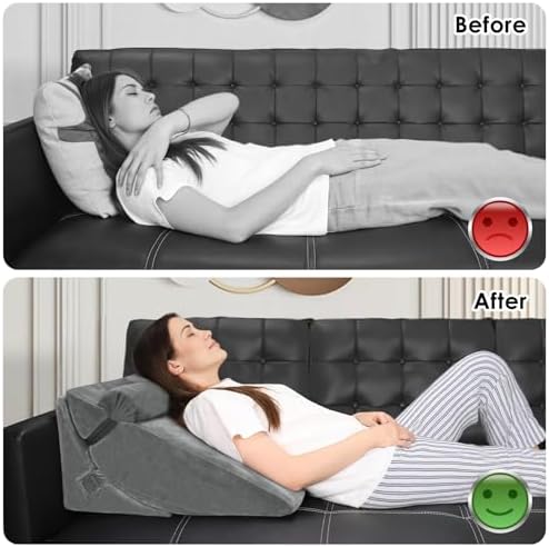 WENRENER 3pcs Adjustable Bed Wedge Pillow Set