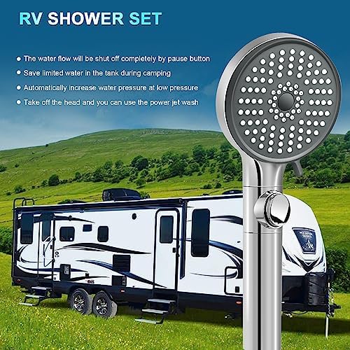 FOCSPROD 5 Mode RV Shower Head with Hose and On-Off Switch