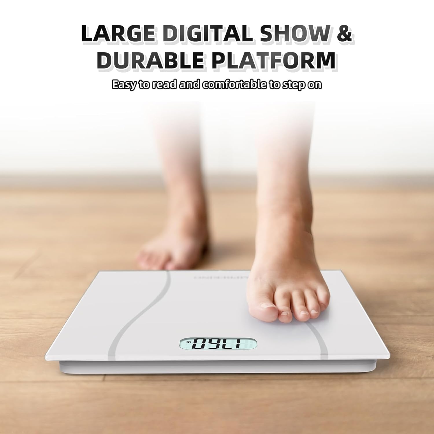 MPBEKING Digital Weight Scale with Tempered Glass and Tape Measure