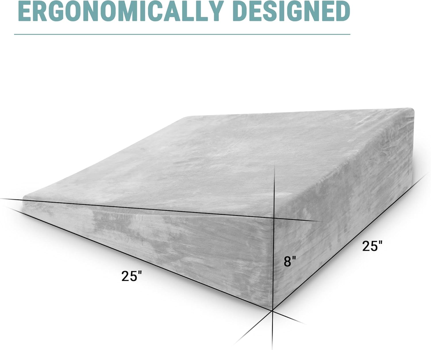 Howhom 8 Inch Bed Wedge Pillow for Sleep Support