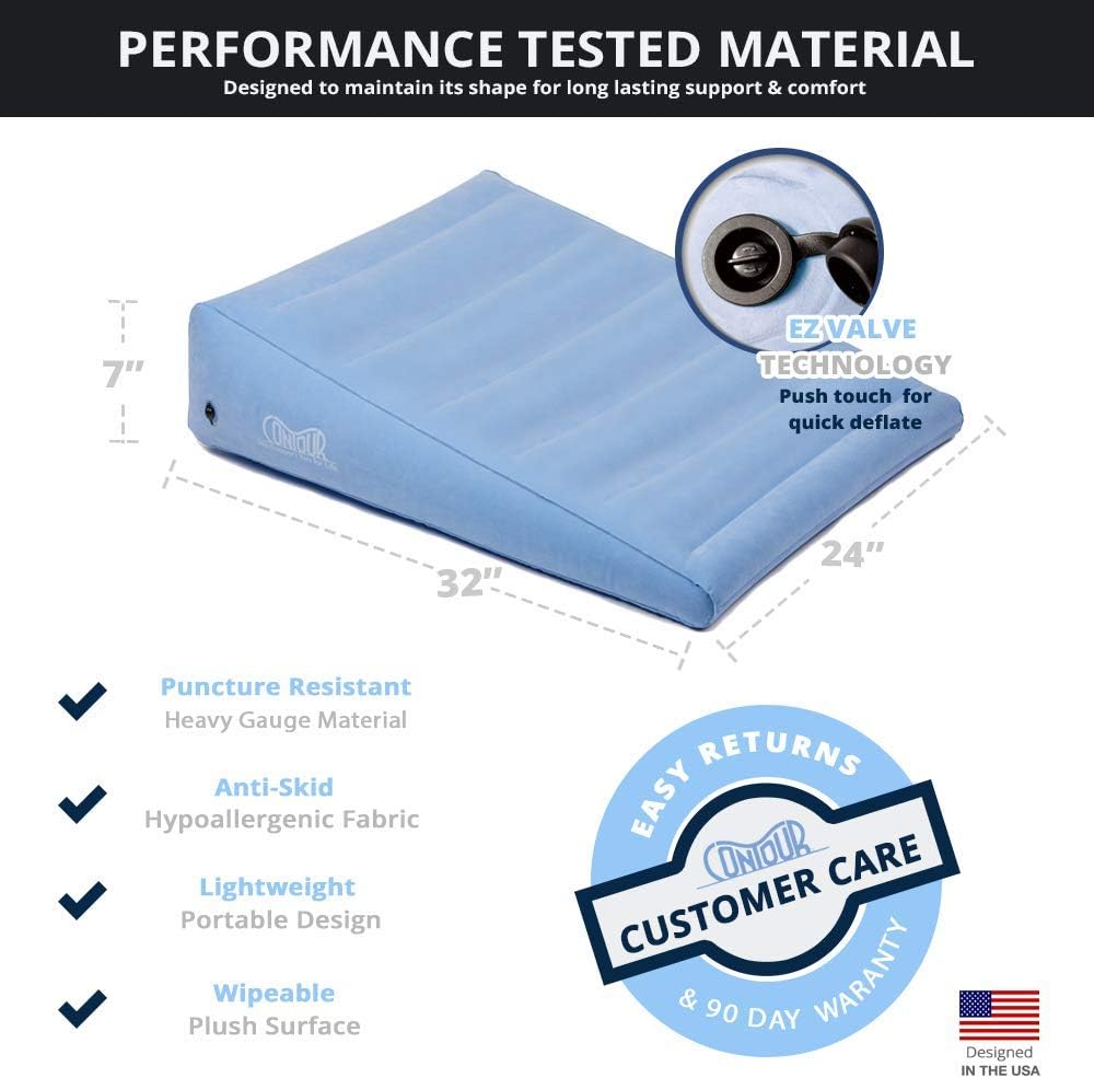 Contour Inflatable Back Support Wedge Cushion