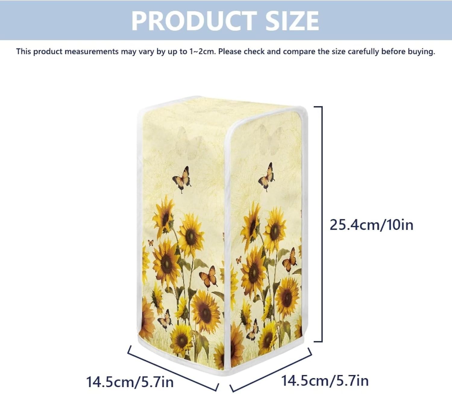 Annejudy Electric Can Opener Dust Cover with Sunflower Butterfly Pattern 1