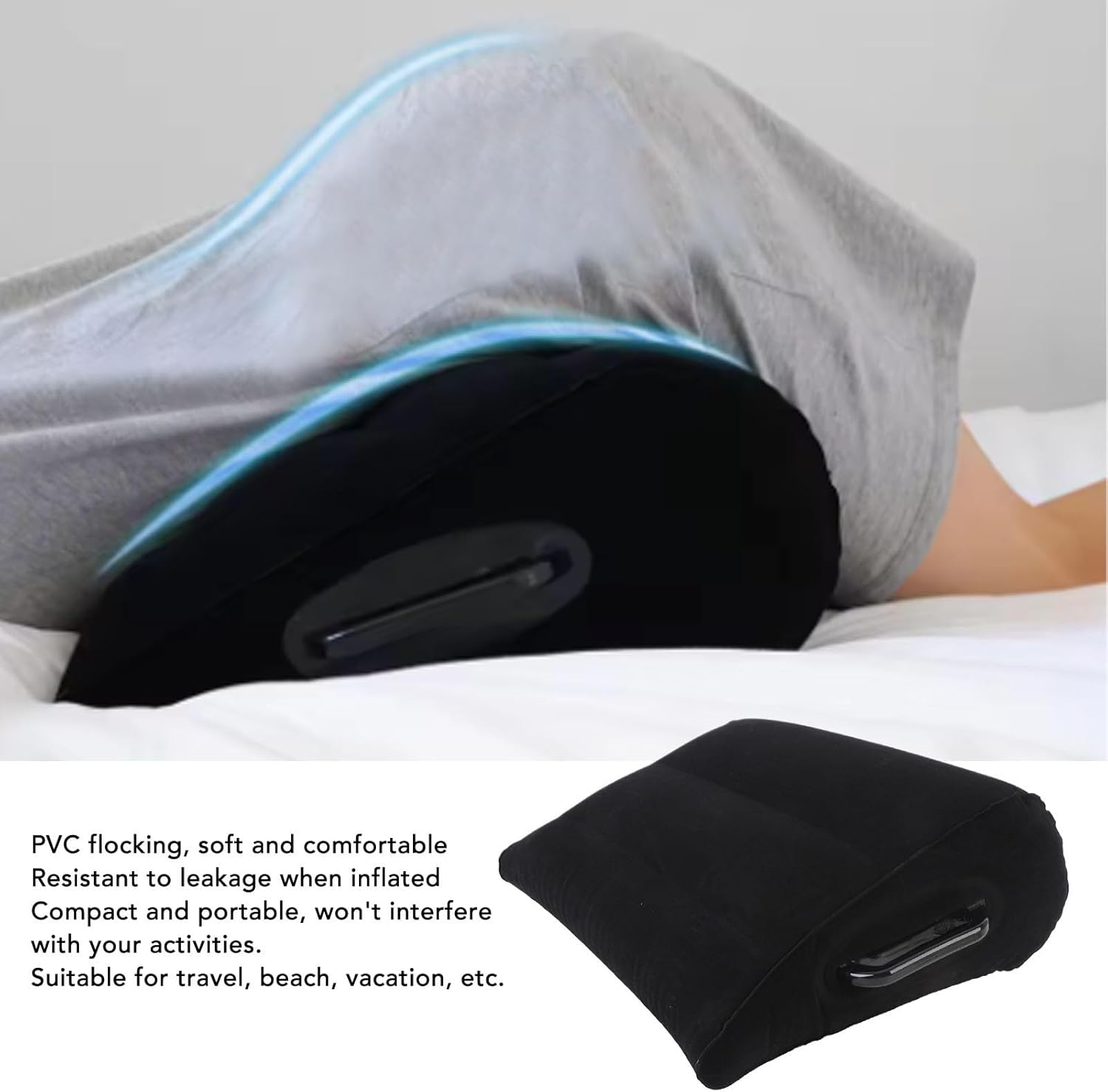 FOSA Inflatable Wedge Pillow for Sleeping and Travel 1