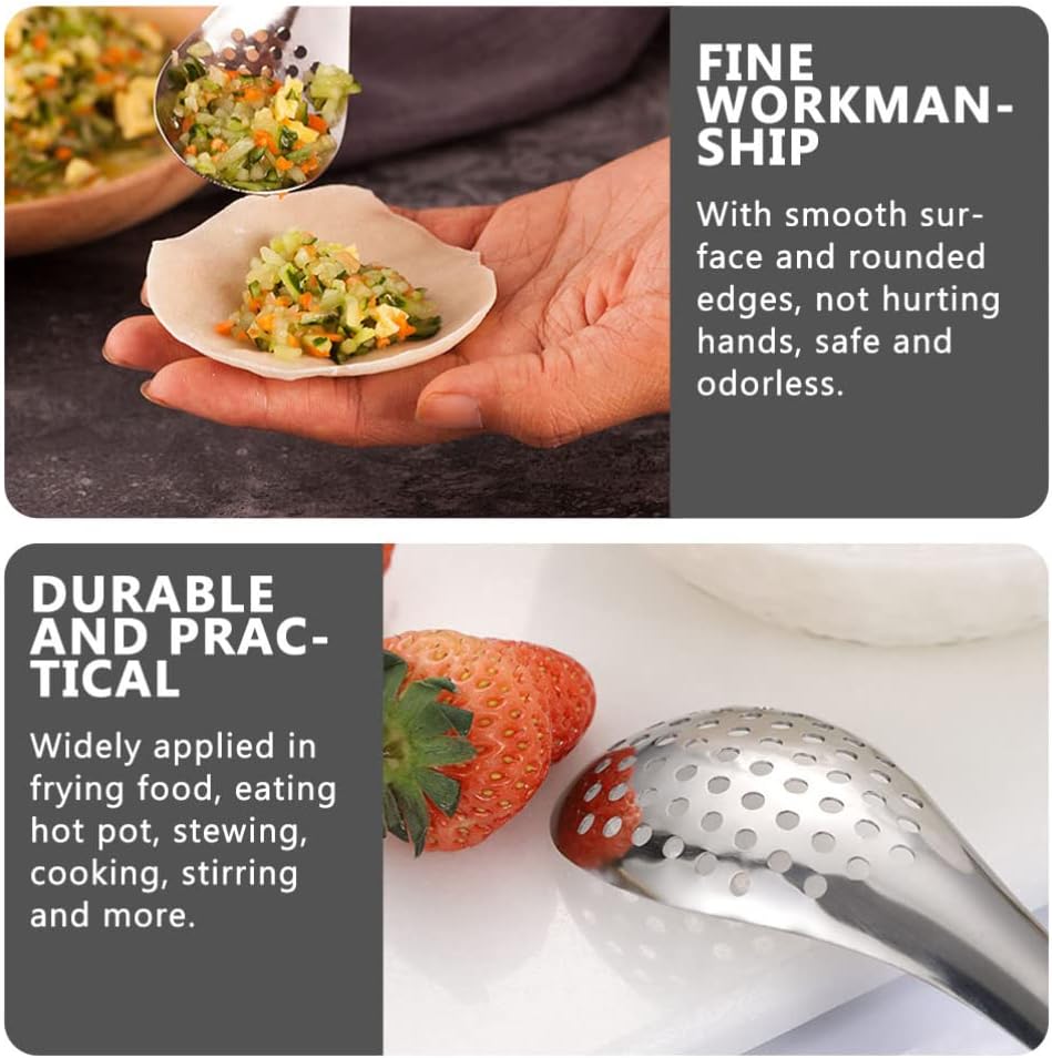 Hemoton 2pcs Food Strainer Colander Spoon