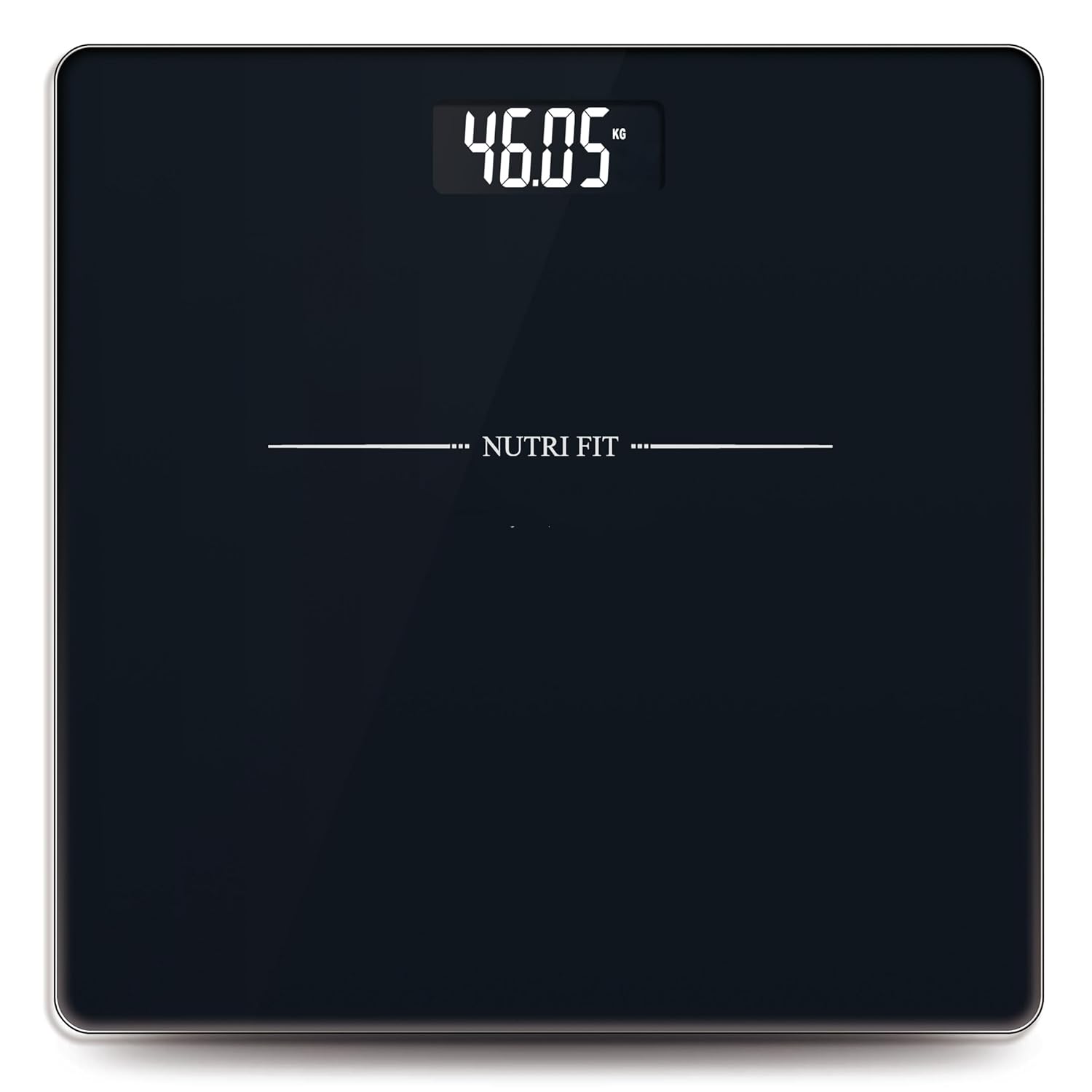 NUTRI FIT Digital Bathroom Scale 01lb Precision Jet Black