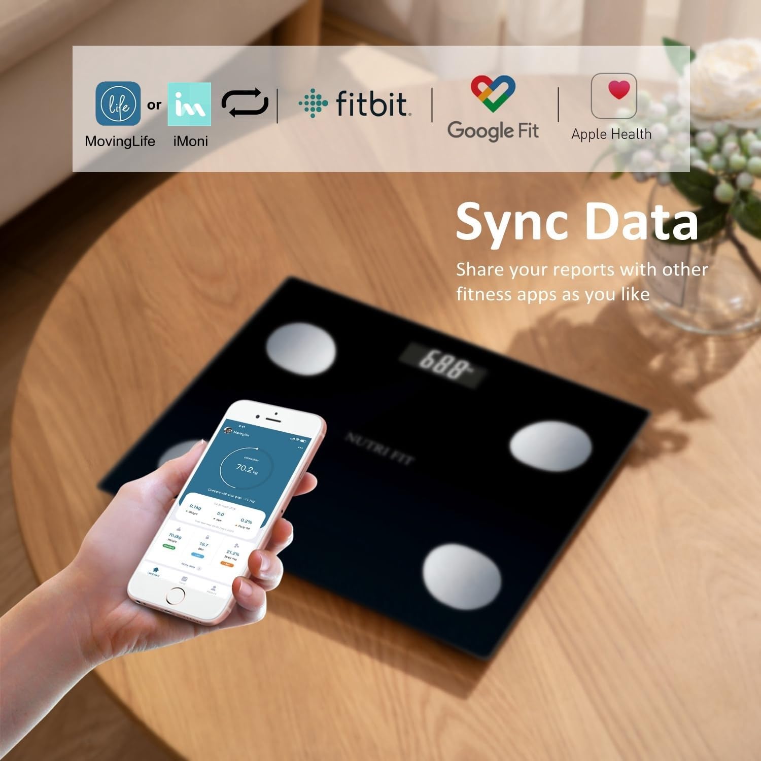NUTRI FIT Digital Smart Scale with Bluetooth