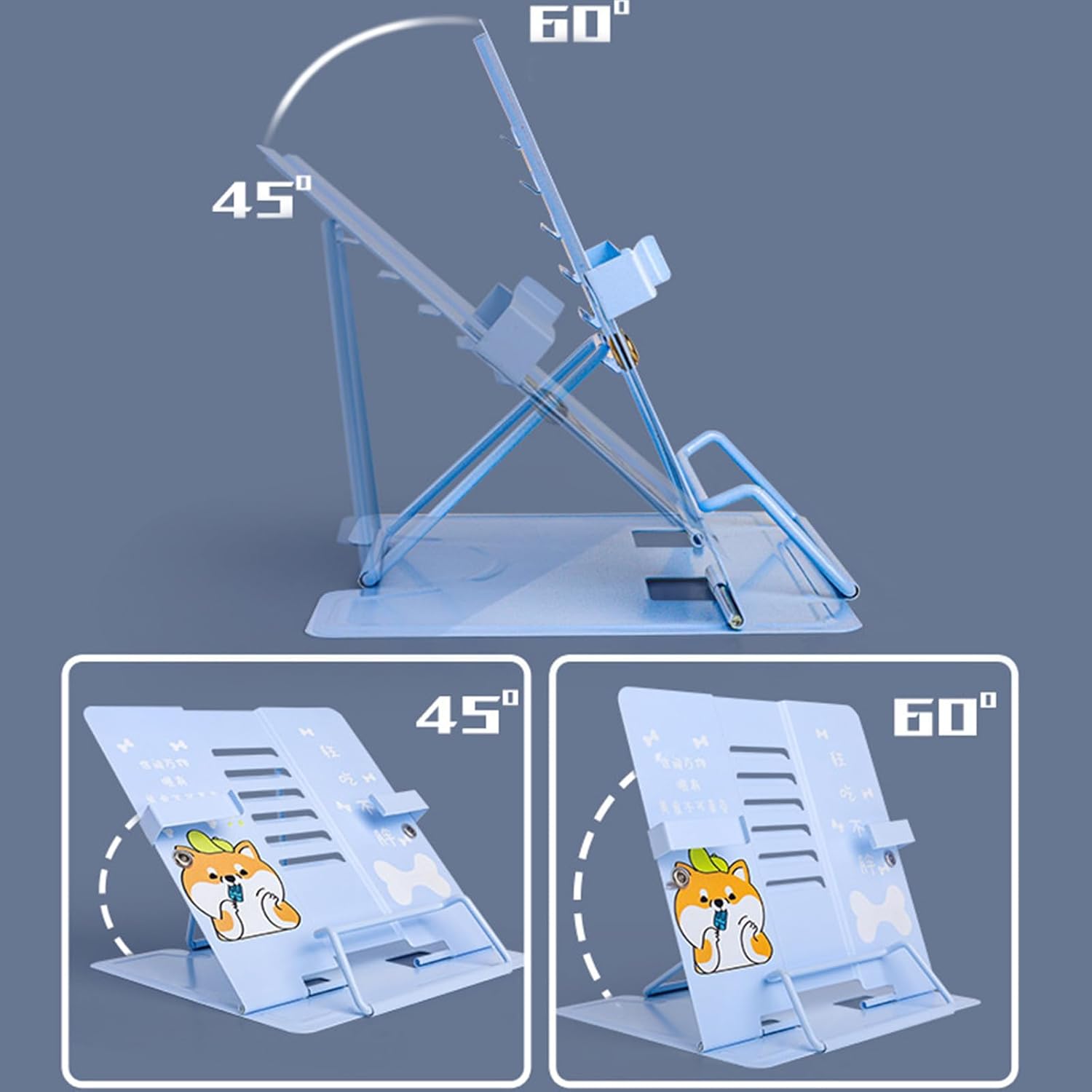 TOPFROP Foldable Metal Book Stand for Reading