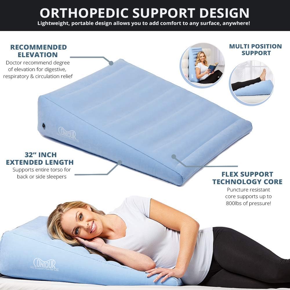 Contour Inflatable Back Support Wedge Cushion