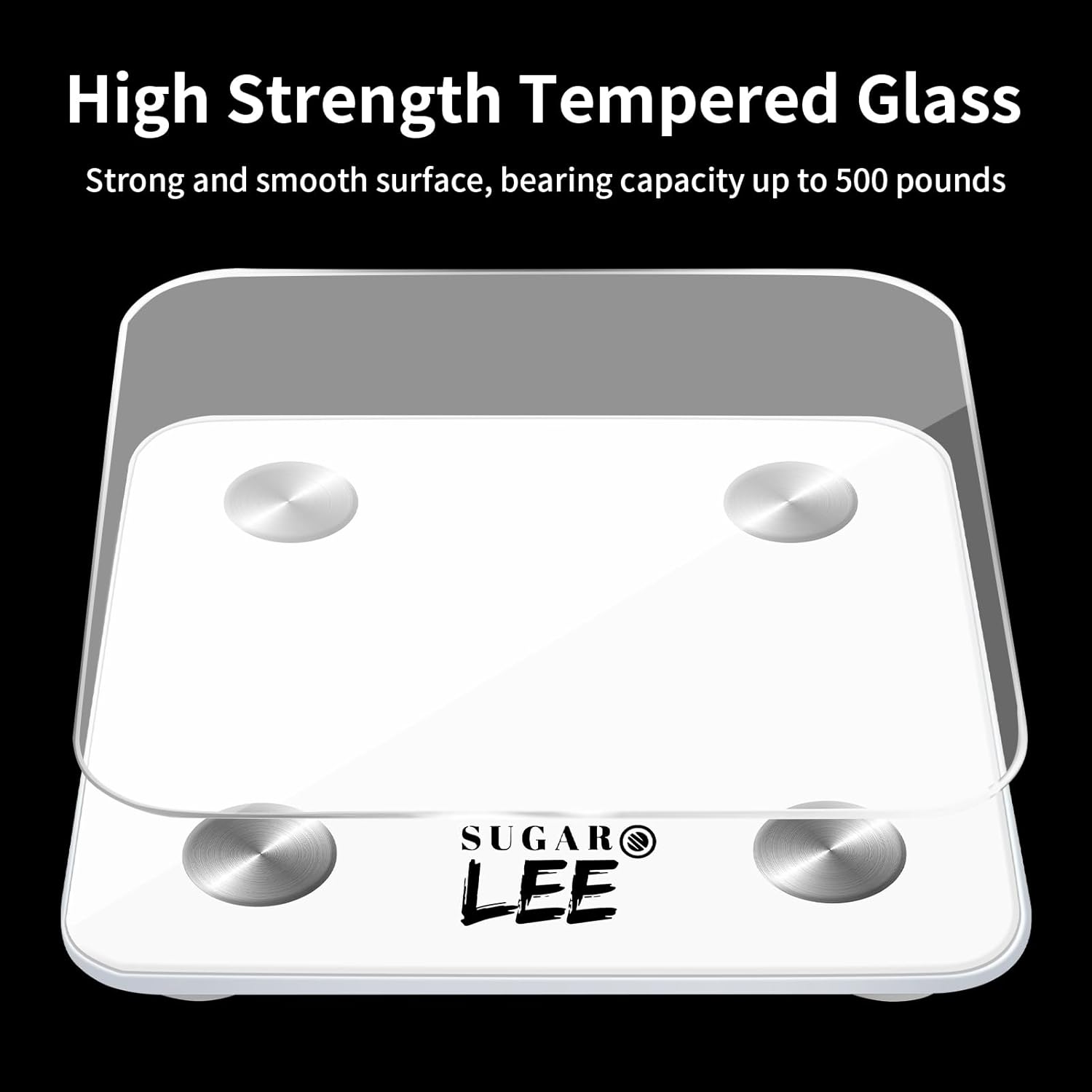 SugarLee Smart Body Fat Scale with 6mm Glass 500 LBS