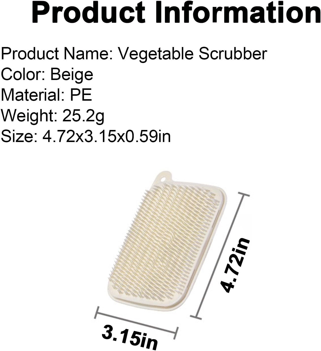 HAGBOU 2 PCS Soft Vegetable Scrubber Brush for Potatoes Carrots and Cucumbers