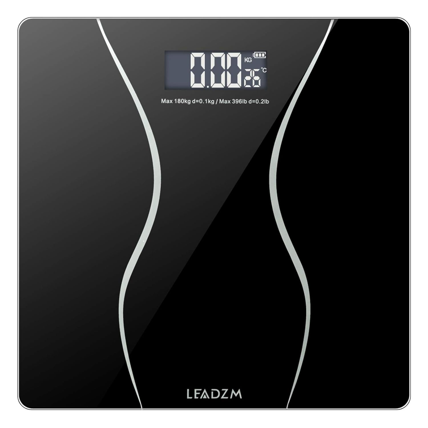 LEADZM 180Kg Slim Waist Digital Scale Black