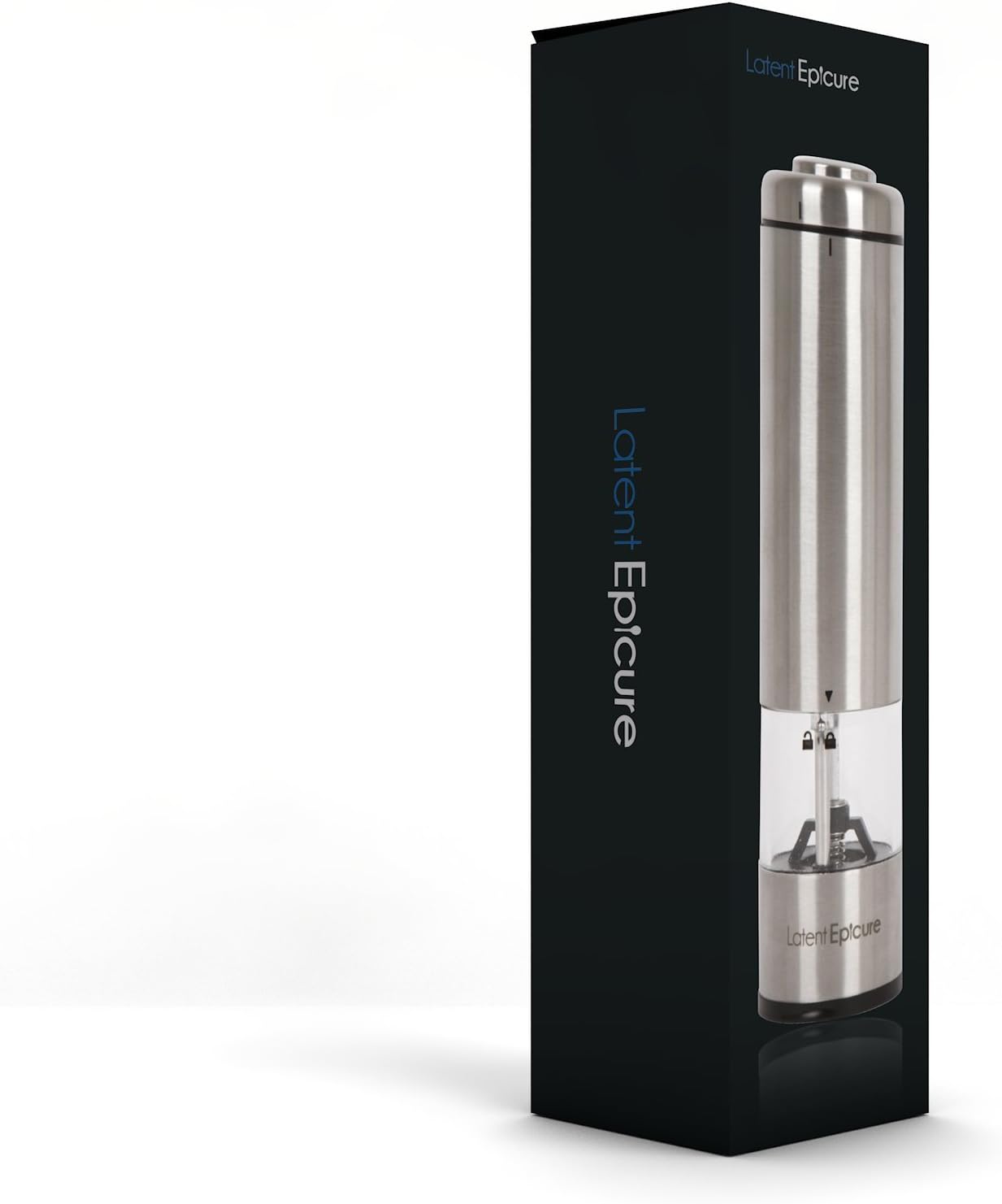 Electric Salt and Pepper Grinder - Battery Operated Adjustable One Handed