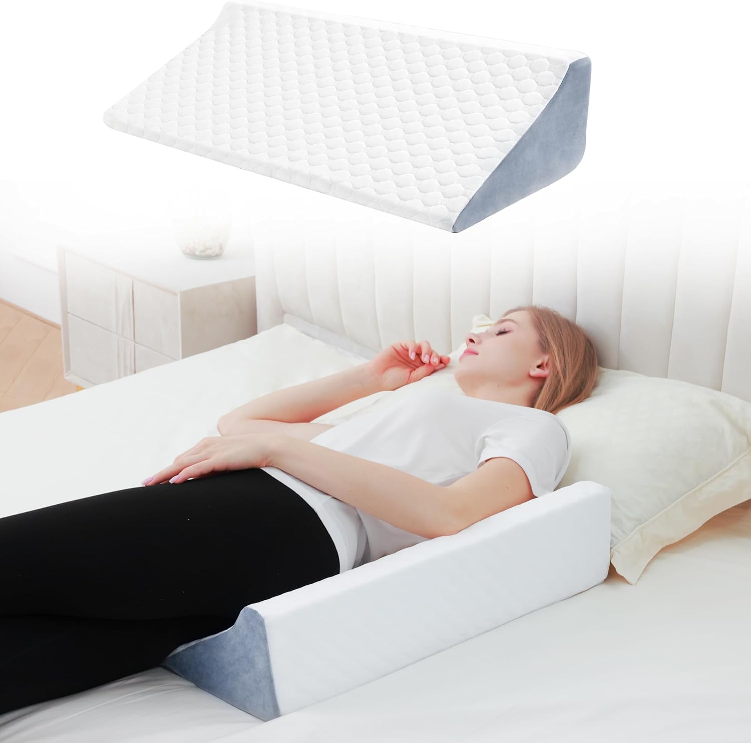 Flyxunfri Bed Wedge Pillow for Pregnancy and Post Surgery Support