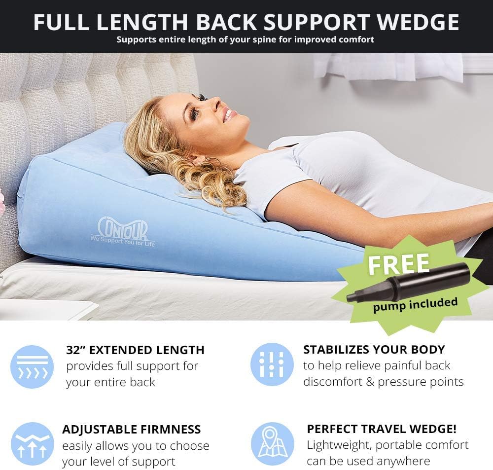 Contour Inflatable Back Support Wedge Cushion