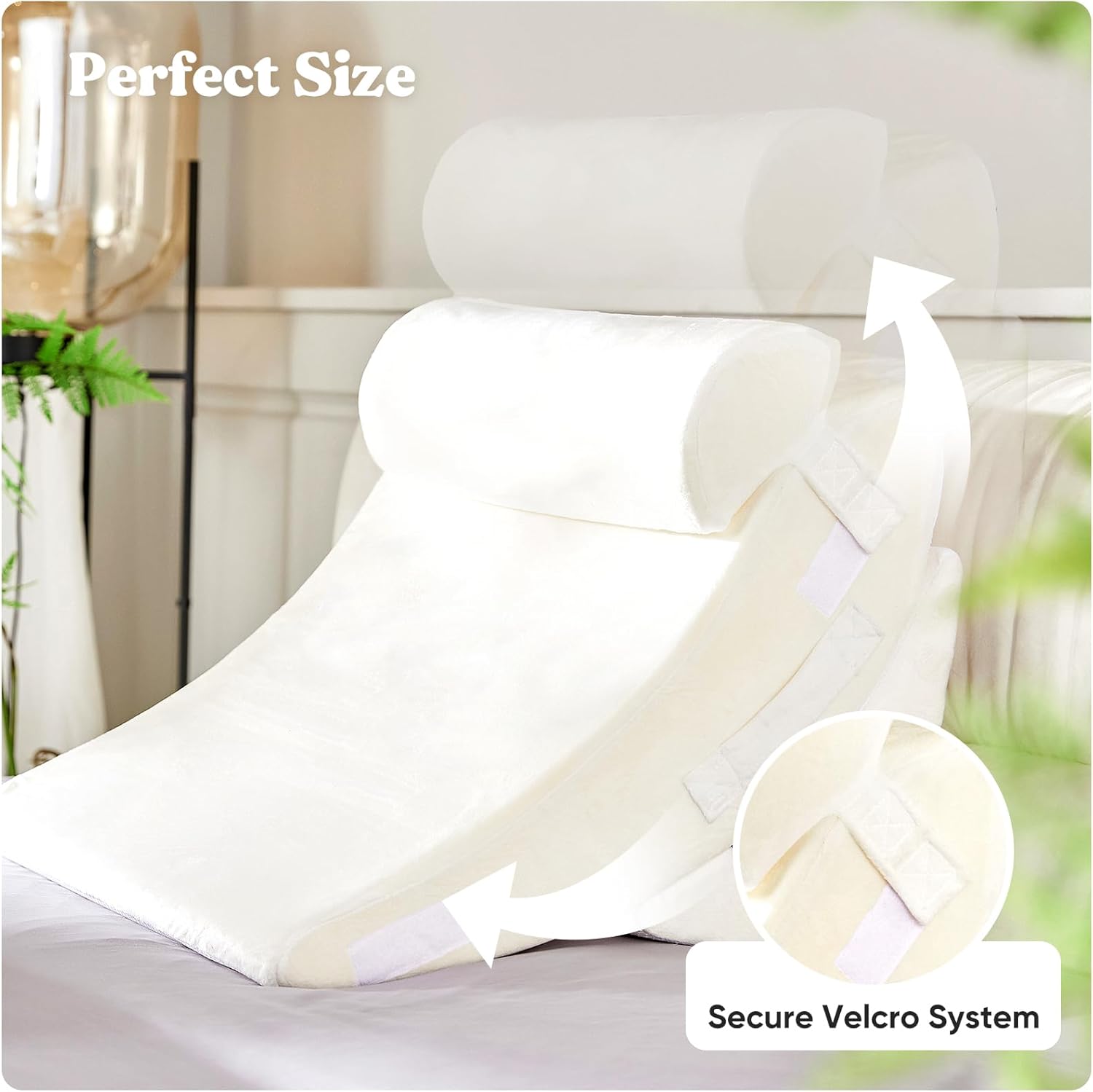 4PCS Orthopedic Bed Wedge Pillow Set for Pain Relief and Comfort