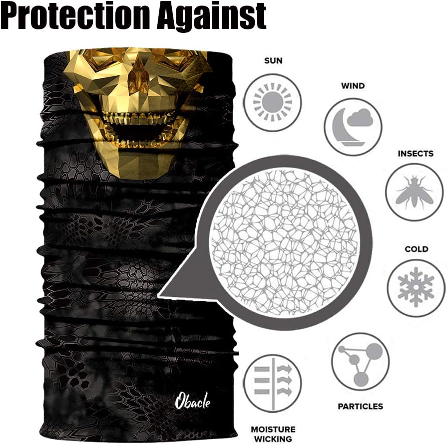 Obacle 3D Face Mask Neck Gaiter Multi-Use for Men Women