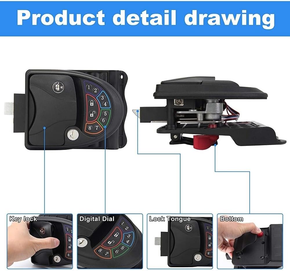 Keyless Entry RV Deadbolt with Wireless Remote Key