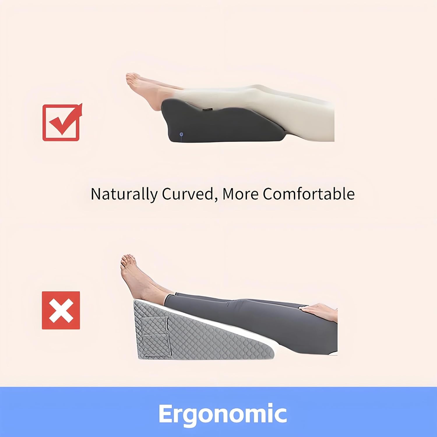 RLXROM Bed Wedge Pillow for Prone Position Reading