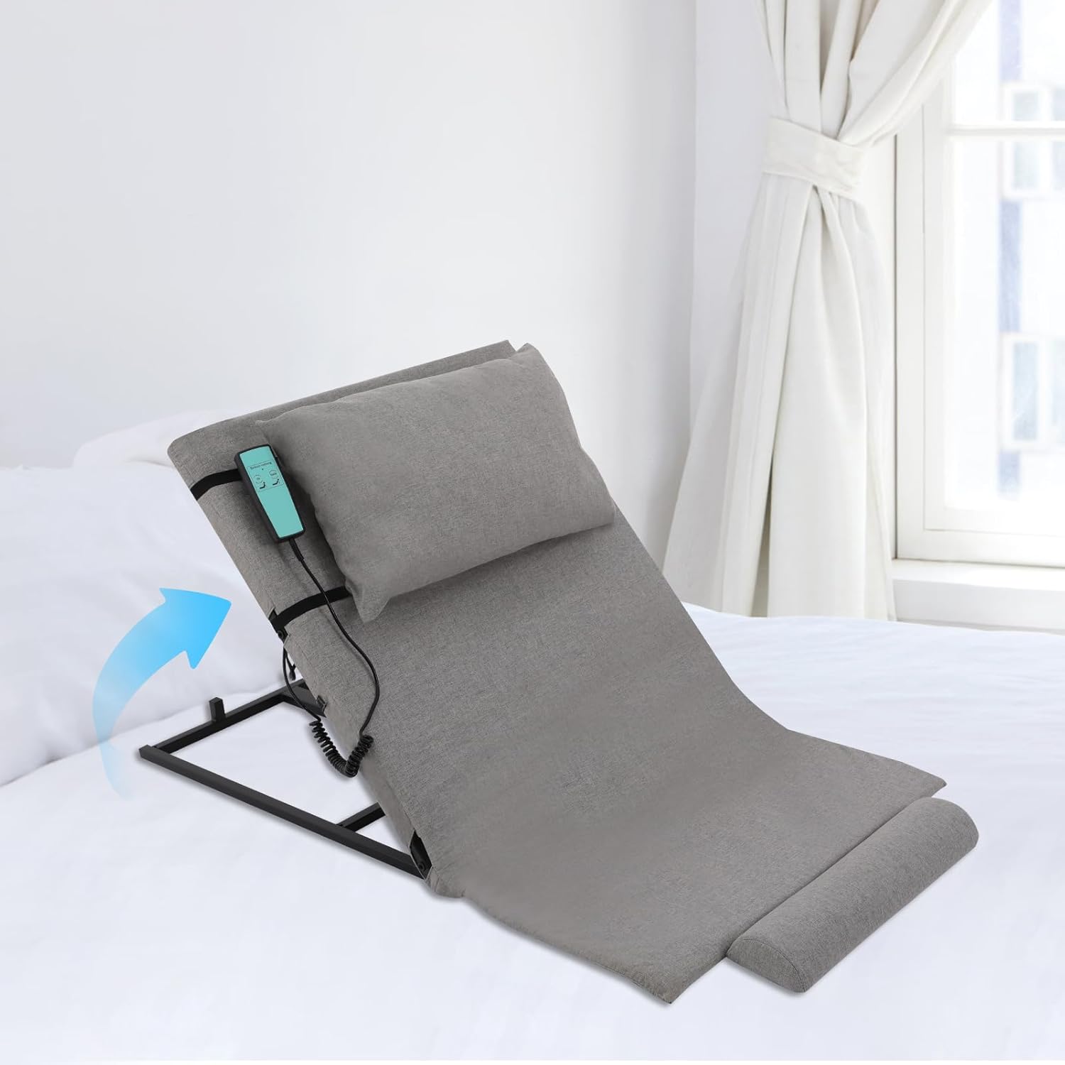 Electric Adjustable Bed Back Rest for Elderly and Disabled 300lbs Grey