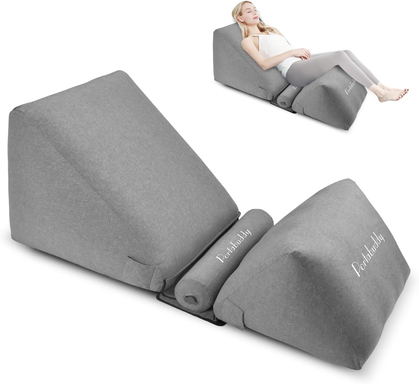 Portabuddy Inflatable Wedge Pillow - 0-90 Adjustable